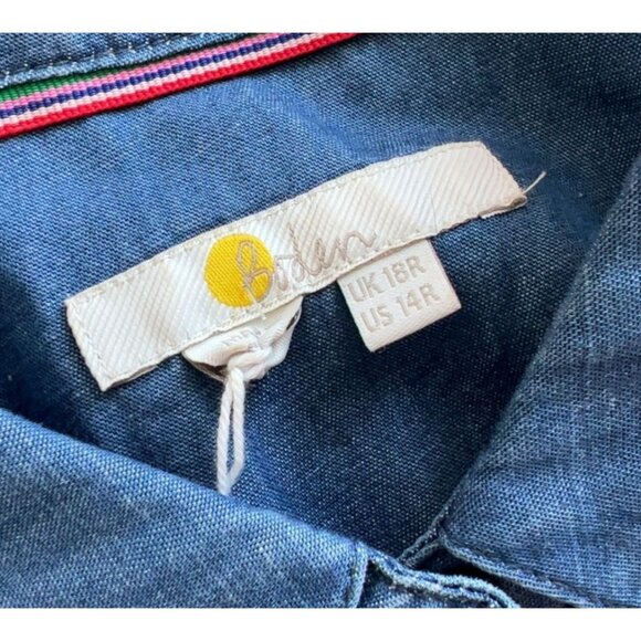 Boden Sophia chambray romper size 14 - Picture 4 of 10